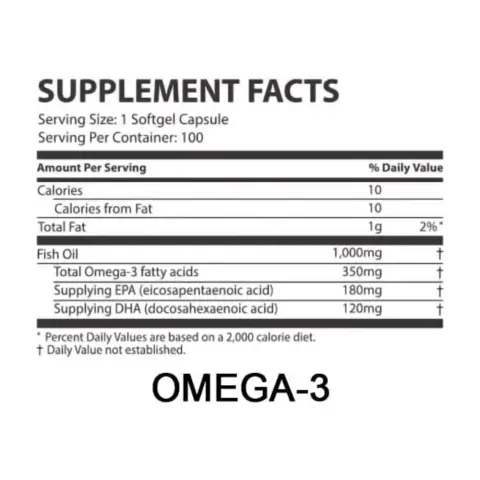 Muscle Rulz Omega 3 Fish Oil 1000Mg Softgels 100S thumbnail 3