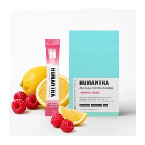 Humantra Raspberry Lemonade Electrolyte Drink Mix Sticks 90G 20S thumbnail 1