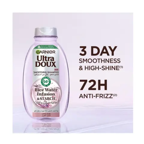 Garnier Ultra Doux Rice Water Shampoo 400 Ml thumbnail 2