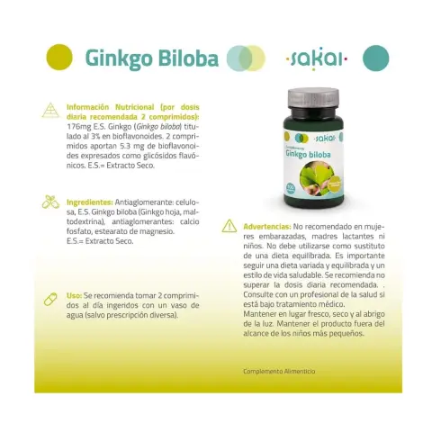 Sakai Ginkgo Biloba Tablets 100S thumbnail 3