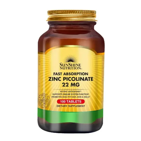 Sunshine Nutrition Zinc Picolinate 22Mg Tablets 100S