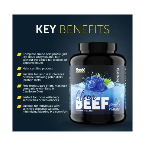 Basix Beef Protein Isolate Blue Raspberry 4lb thumbnail 2