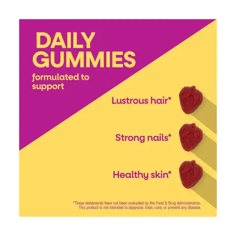 Nature's Way Alive Hair Skin And Nail Gummies Strawberry Flavour 60S thumbnail 2
