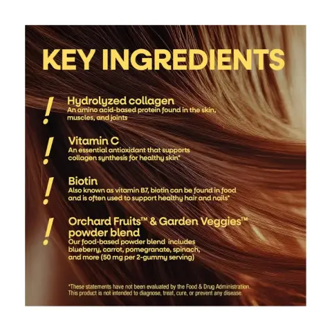 Nature's Way Alive Hair Skin And Nail Gummies Strawberry Flavour 60S thumbnail 3