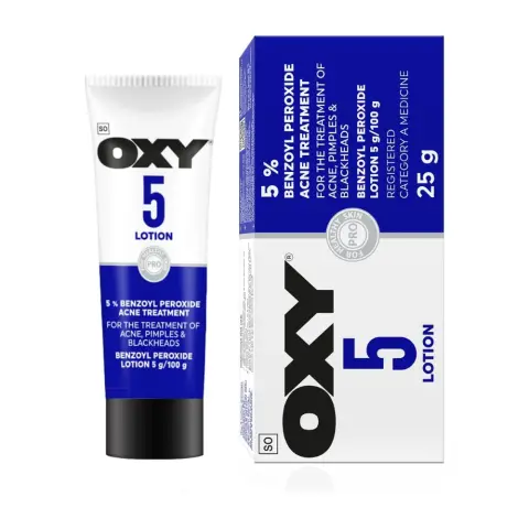 Oxy 5 Benzoyl Peroxide Acne Treatment Lotion 25G thumbnail 2