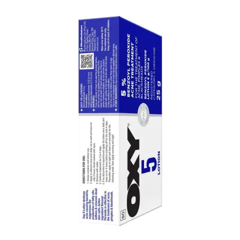 Oxy 5 Benzoyl Peroxide Acne Treatment Lotion 25G thumbnail 3