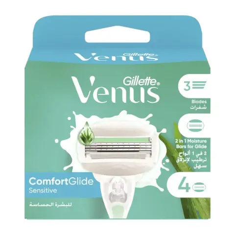 Gillette Venus Comfrtglide Sensitive Razor Aloe 3 Blades 1+2S thumbnail 1