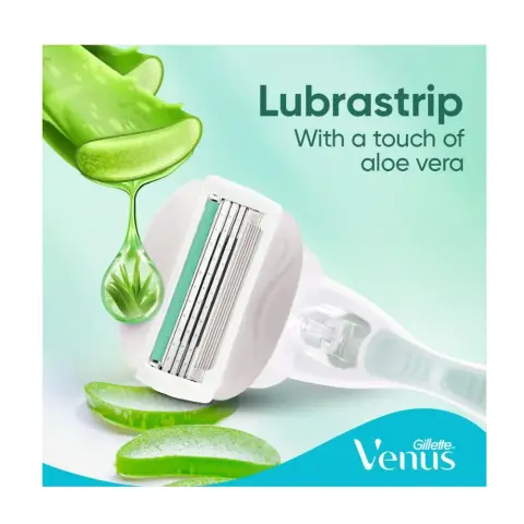 Gillette Venus Comfrtglide Sensitive Razor Aloe 3 Blades 1+2S thumbnail 2