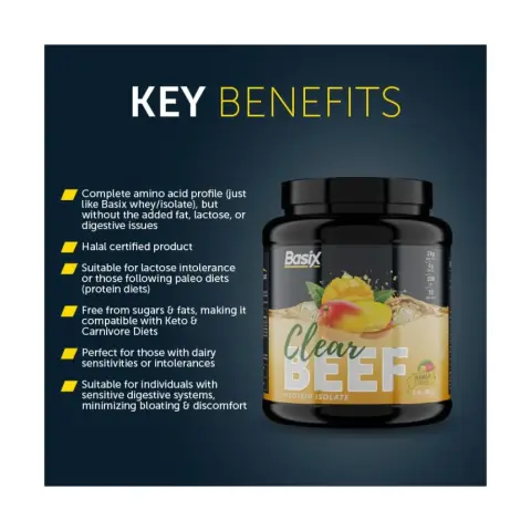 Basix Beef Protein Isolate - Mango 2Lb thumbnail 2