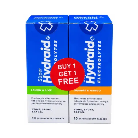 Super Hydraid Electrolytes 10s Lemon & Lime Orange & Mango Flavour 1+1 Offer thumbnail 1