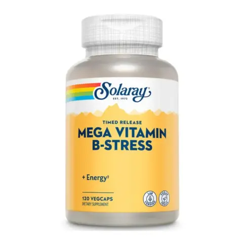 Solaray Mega Vitamin B-Stress Capsules 120s thumbnail 1